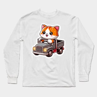 cat in a truck Long Sleeve T-Shirt